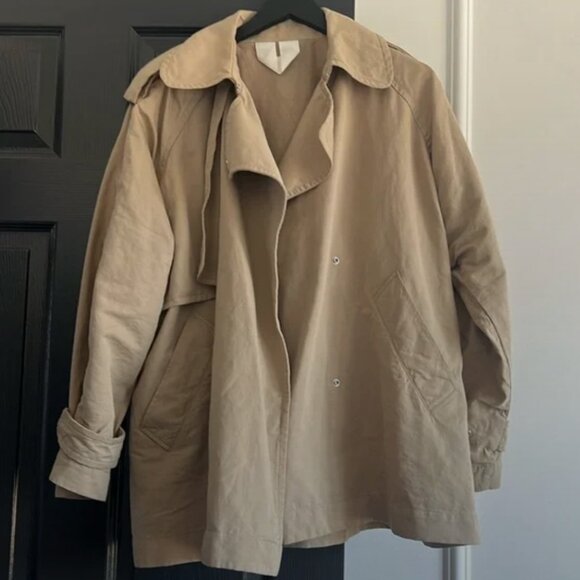 Arket Short Trench - Beige Linen Blend - Picture 5 of 7